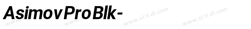 Asimov Pro Blk字体转换